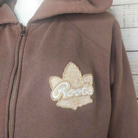 Kids Full Zip Roots Hoddie Brown sz XL - Picture 2 of 9